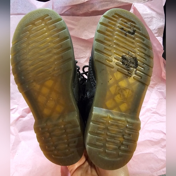 Dr. Martens Delaney Black Lace Up Side Zip Boot Kids Size 11 - Picture 4 of 9